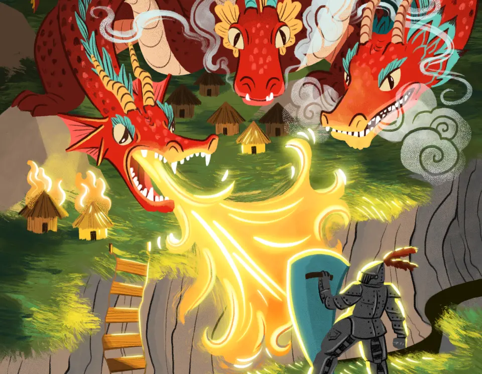 Children's creative writing illustration